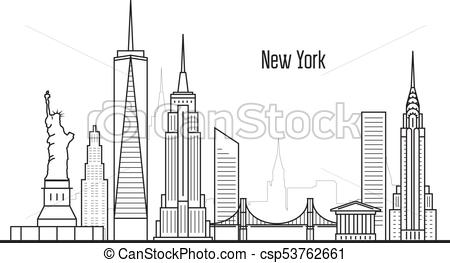 450x263 New York City Skyline - City Skyline Drawing
