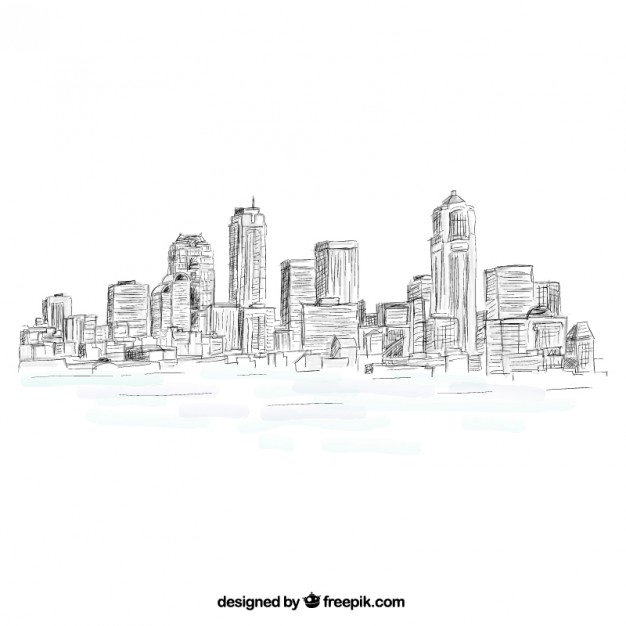 626x626 Skyline Vectors, Photos And Free Download - City Skyline Drawing