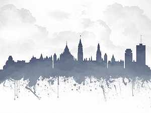 300x225 City Skyline Drawings Fine Art America - City Skyline Drawing