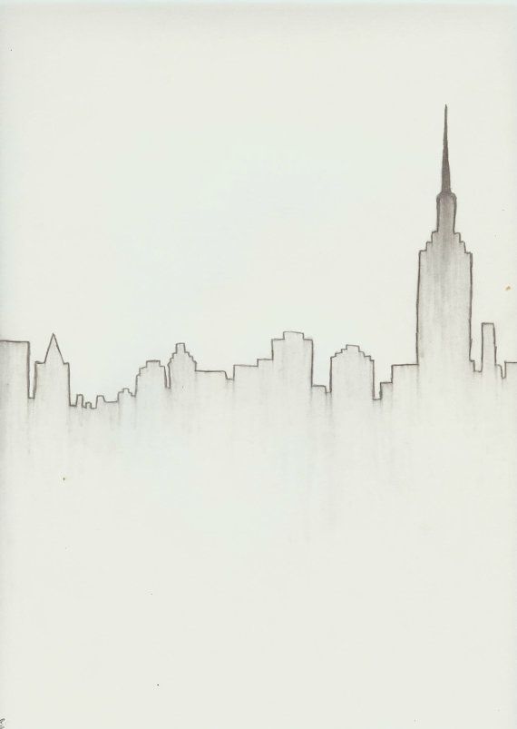 570x803 new york city skyline download hailee drawing drawings, art - City Skyline Drawing Simple