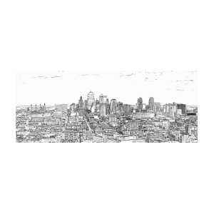 300x300 kansas city skyline line photograph - City Skyline Line Drawing
