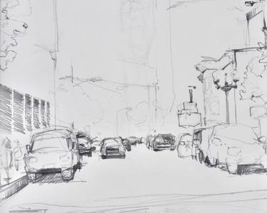 375x300 City Street Drawing - City Street Drawing
