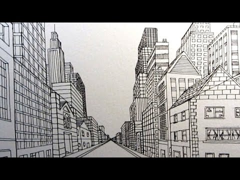 480x360 how to draw a city street in one point perspective narrated - City Street Drawing