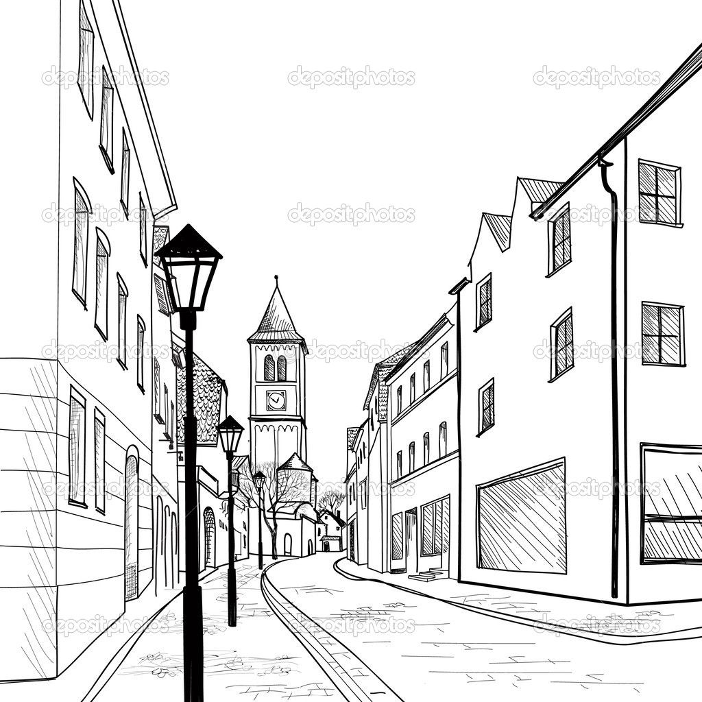 City Street Drawing At Explore Collection Of City