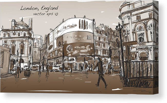 651x403 cityscape drawing sketch in london england, show walk street - Cityscape Drawing