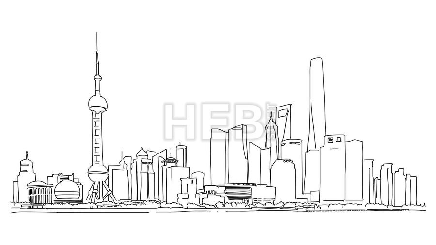 900x506 drawn cityscape line drawing - Cityscape Line Drawing