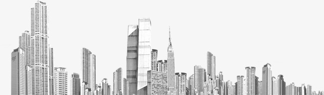 650x191 line drawing city, line clipart, line drawing, blackboard png - Cityscape Line Drawing