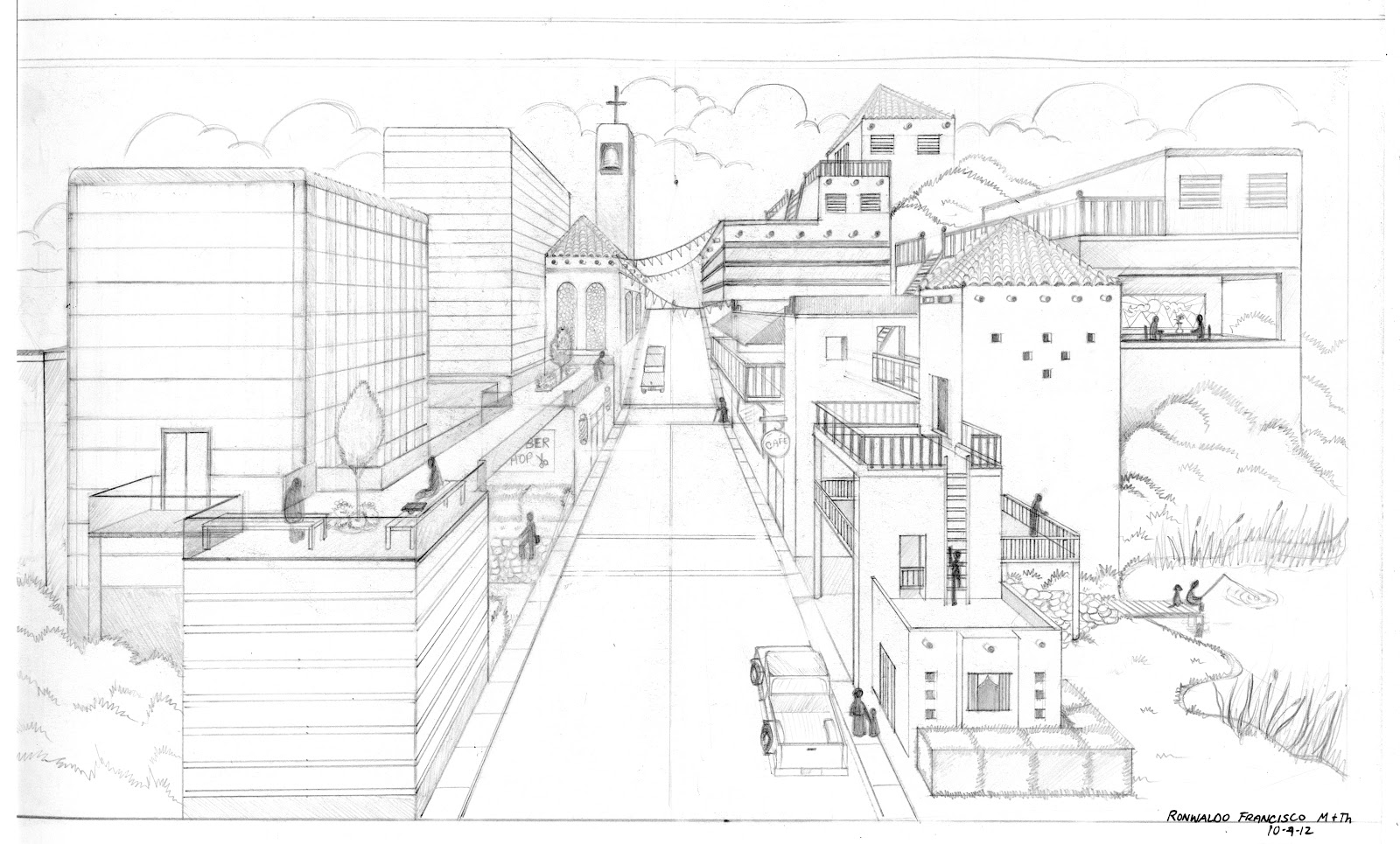 1600x965 drawing cityscape in perspective - Cityscape Perspective Drawing