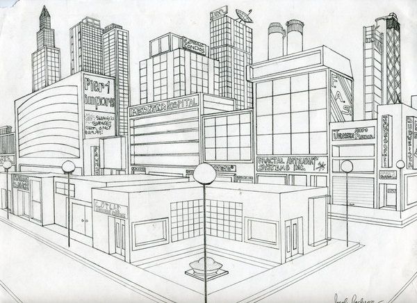 600x436 powerschool learning homework unit cityscape - Cityscape Perspective Drawing
