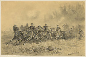 300x199 civil war drawings horse drawn artillery fine art print ebay - Civil War Drawings