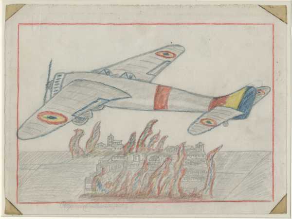 600x451 spanish civil war children's drawings collection library - Civil War Drawings