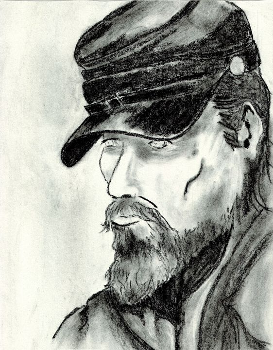 562x720 civil war soldier - Civil War Soldier Drawing