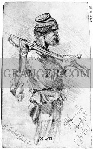 311x500 image of civil war soldier - Civil War Soldier Drawing