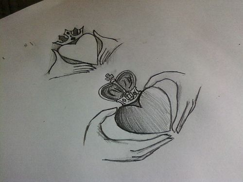 500x375 irish claddagh drawing - Claddagh Drawing