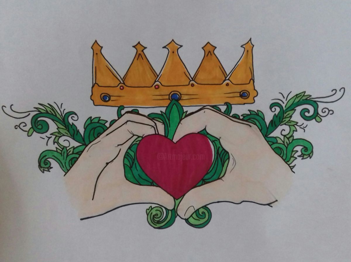 1200x897 claddagh inspiration drawing - Claddagh Drawing