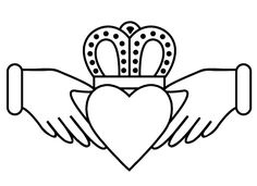 236x171 best blk n white claddah drawings images claddagh rings - Claddagh Drawing