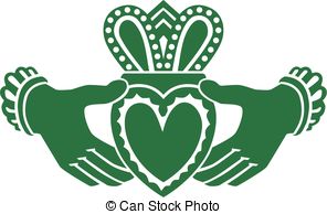 296x194 claddagh ring clipart great free clipart, silhouette, coloring - Claddagh Ring Drawing