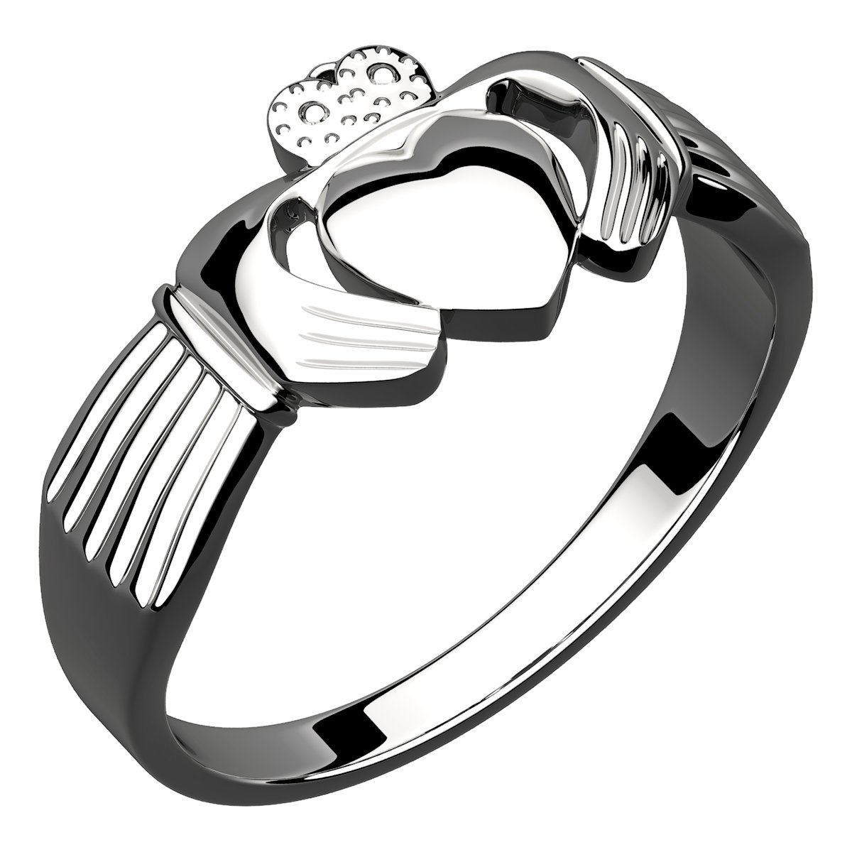 1200x1200 sterling silver simple classic claddagh ring for women - Claddagh Ring Drawing