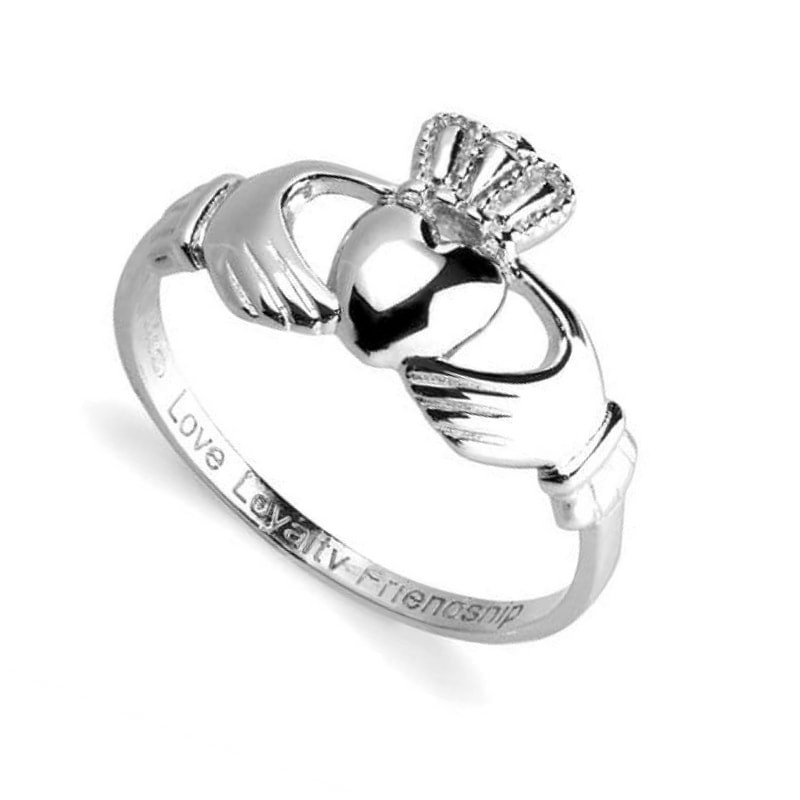 800x800 ladies stunning sterling silver claddagh ring claddagh jewellers - Claddagh Ring Drawing