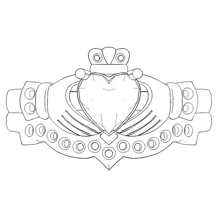 700x700 silver claddagh ring set - Claddagh Ring Drawing