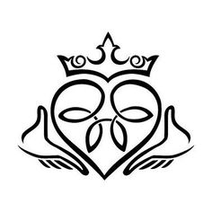 236x236 best blk n white claddah drawings images claddagh rings - Claddagh Ring Drawing