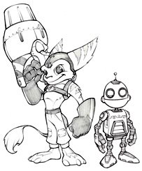 203x245 Ign Presents The History Of Ratchet And Clank - Clank Drawing
