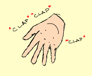 300x250 Happy Clapping Hands! Drawing - Clapping Hands Drawing