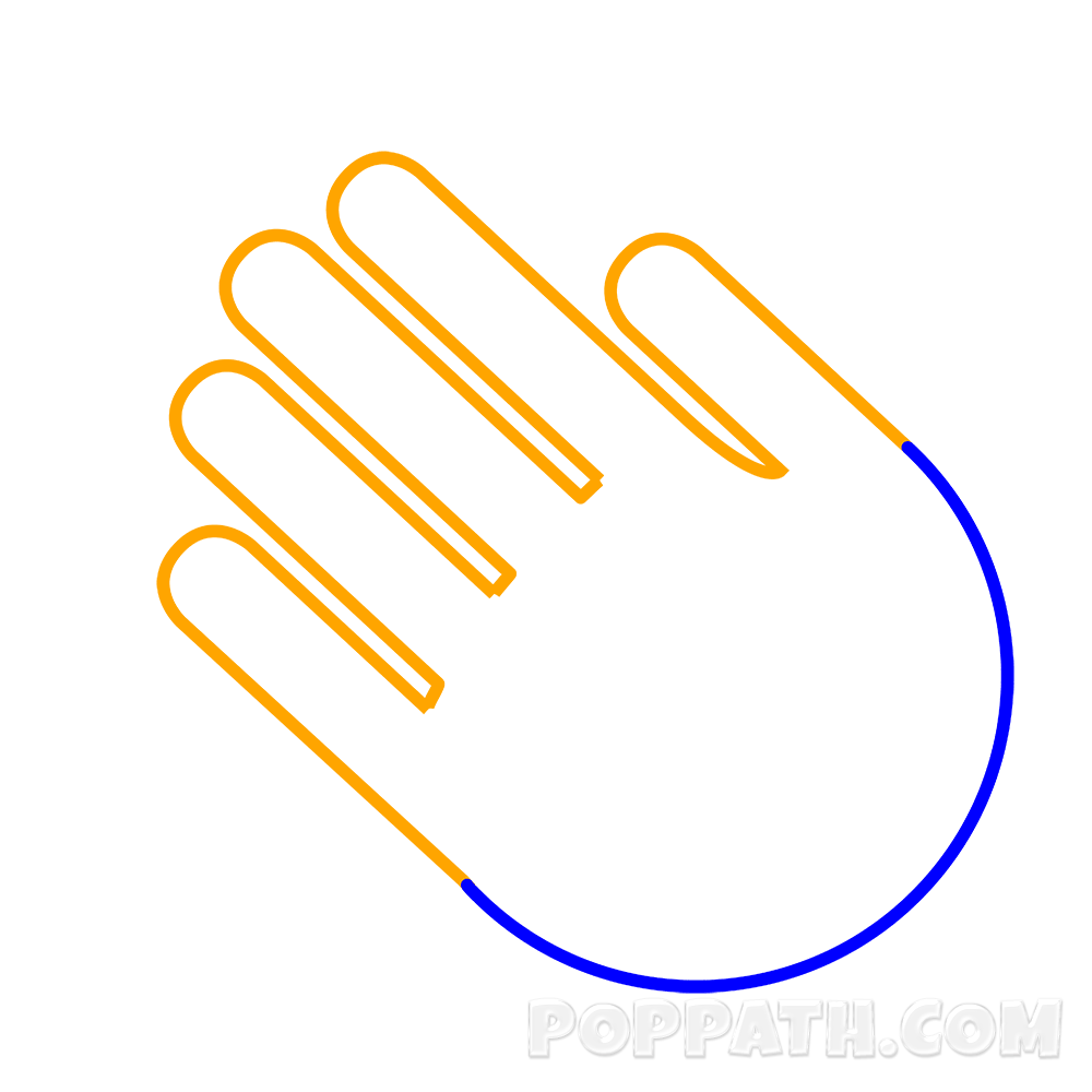 1000x1000 How To Draw A Clapping Emoji Pop Path - Clapping Hands Drawing
