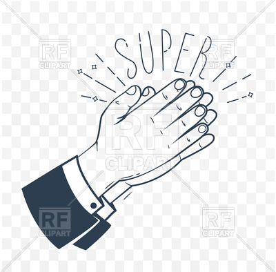 400x394 Icon Of Clapping Hands With Text N Vector Image Of Icons - Clapping Hands Drawing