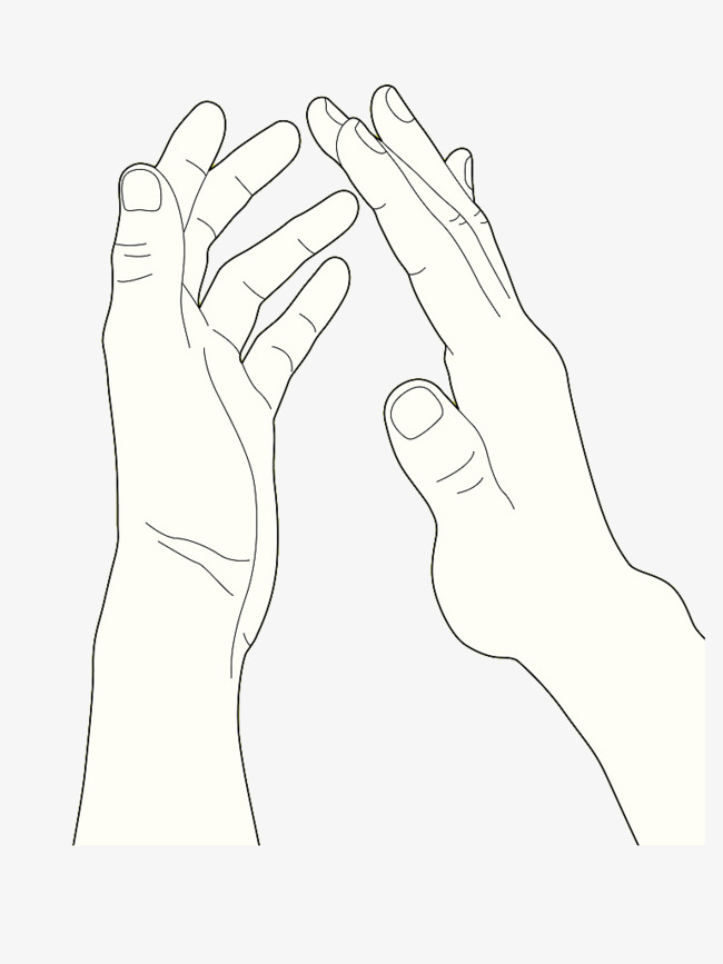 650x867 single handed hand clapping gesture, applause, gesture, welcome - Clapping Hands Drawing