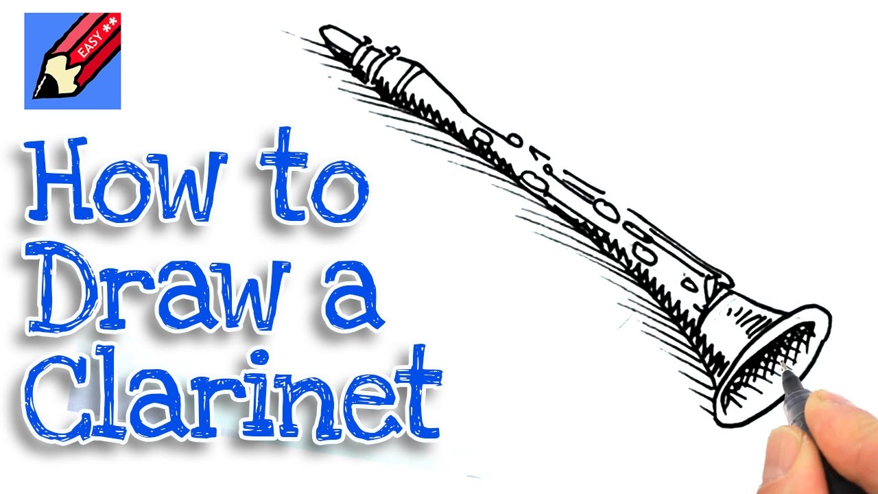 1280x720 how to draw a clarinet real easy - Clarinet Drawing