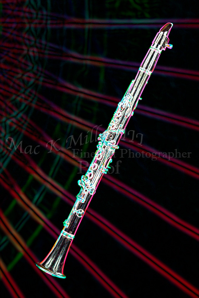 667x1000 wall art clarinet dark drawing - Clarinet Drawing