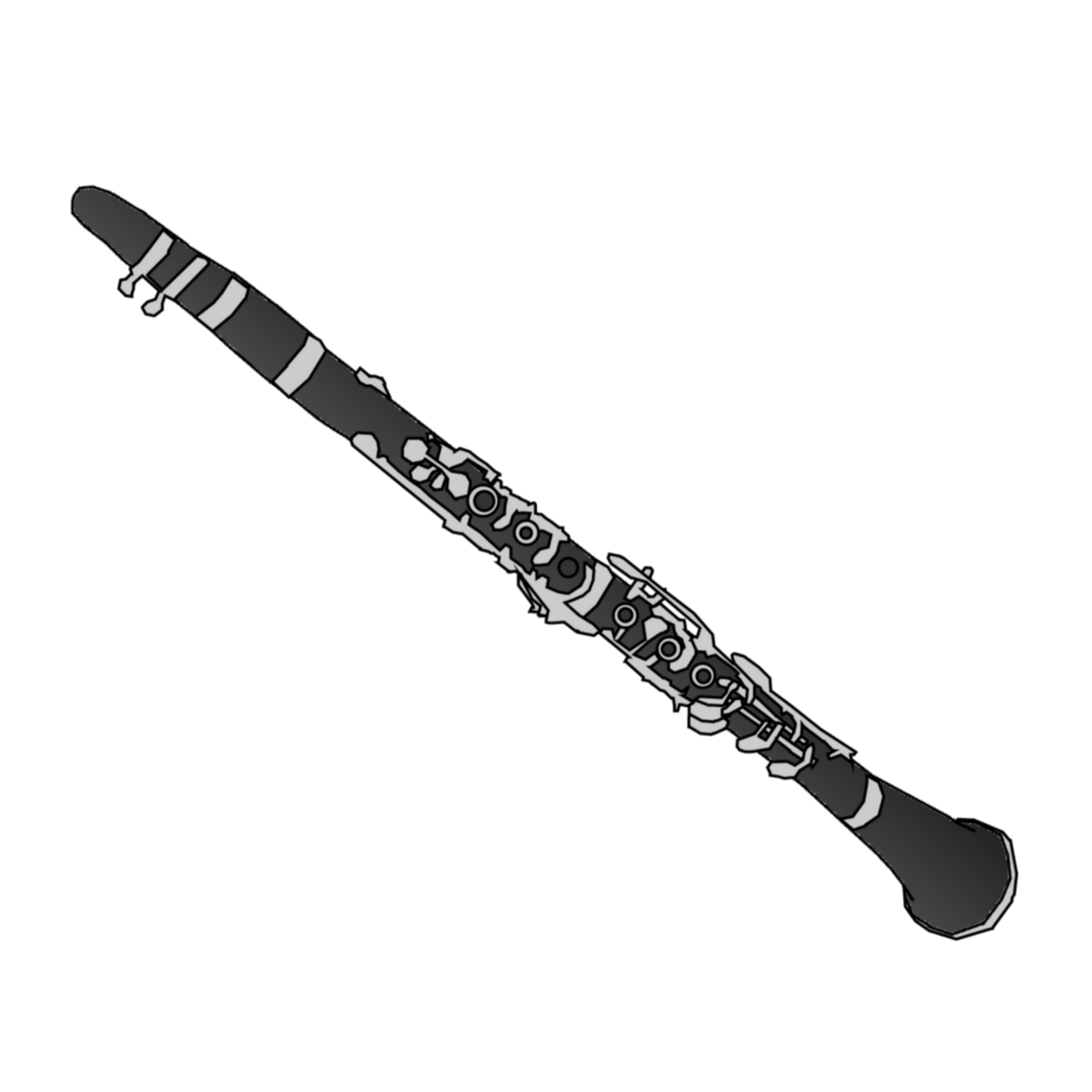 2289x2289 freetoedit clarinet woodwind instrument music drawing - Clarinet Drawing