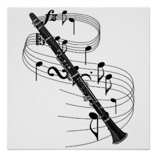 307x307 clarinet art wall zazzle - Clarinet Drawing