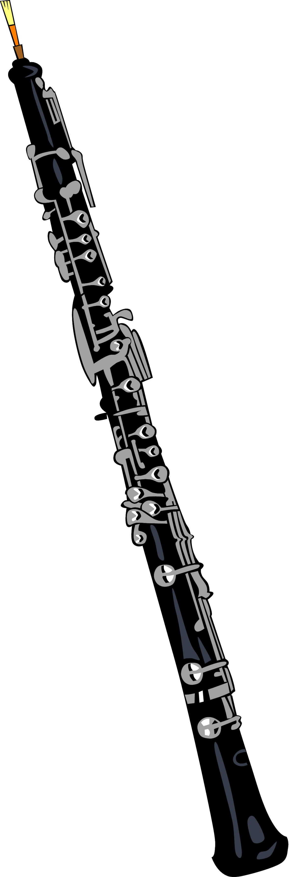 1178x3572 Oboe Drawing Clarinet Transparent Png Clipart Free Download - Clarinet Drawing Step By Step