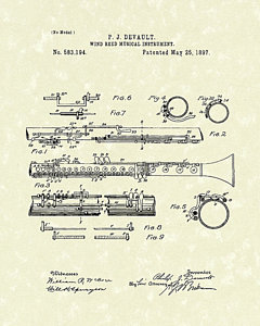 240x300 Clarinet Drawings Fine Art America - Clarinet Drawing Step By Step
