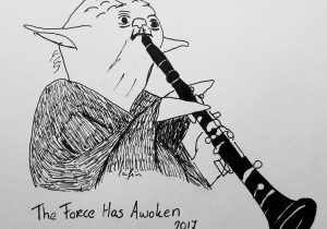 300x210 Clarinet Pencil Sketch How To Draw A Clarinet Step Drawings - Clarinet Drawing Step By Step