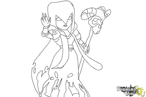 600x400 how to draw clash of clans witch - Clash Of Clans Drawing