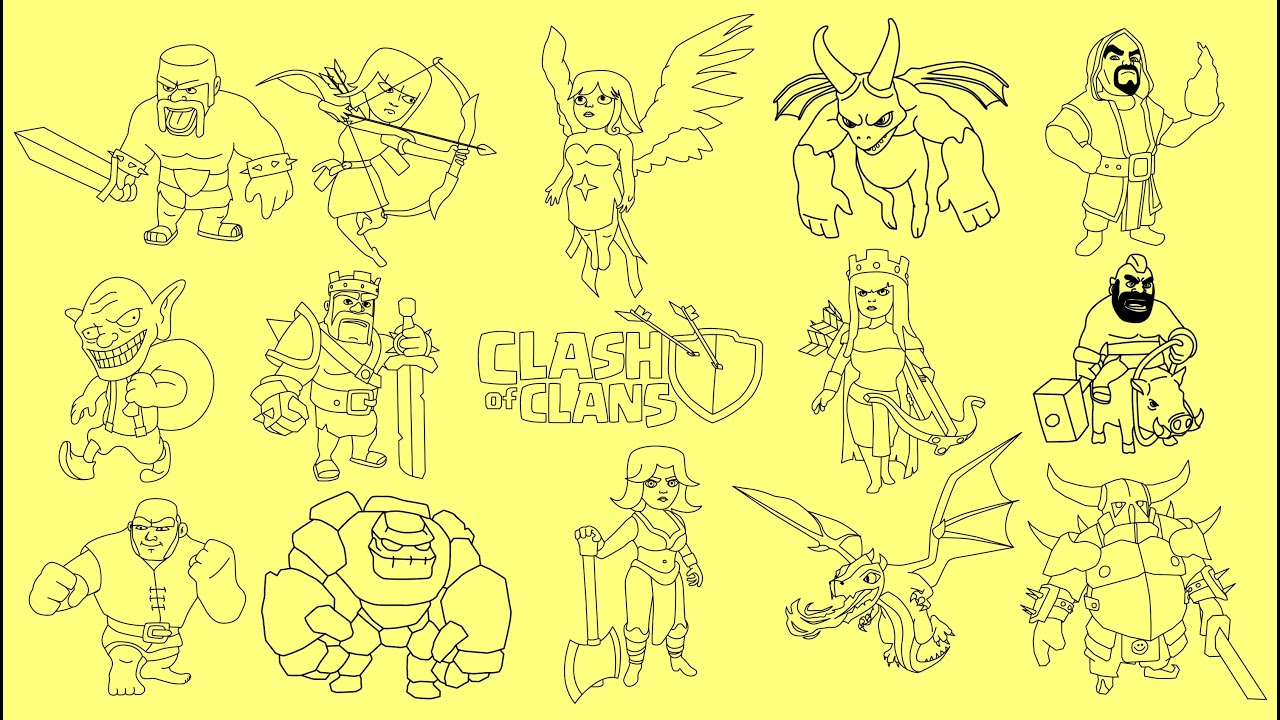 1280x720 how to draw clash of clans characters - Clash Of Clans Drawing