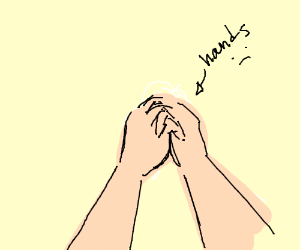 300x250 Clasped Hands Drawing - Clasped Hands Drawing