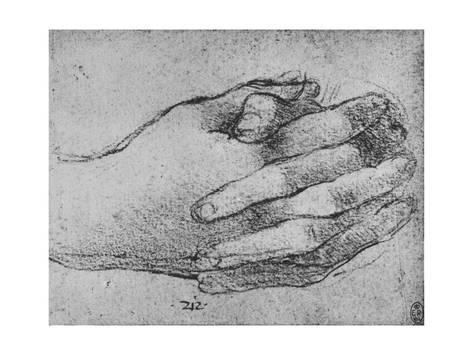 473x355 Study Of Clasped Hands' - Clasped Hands Drawing