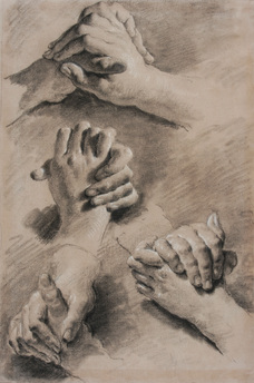 228x344 Akg Images - Clasped Hands Drawing