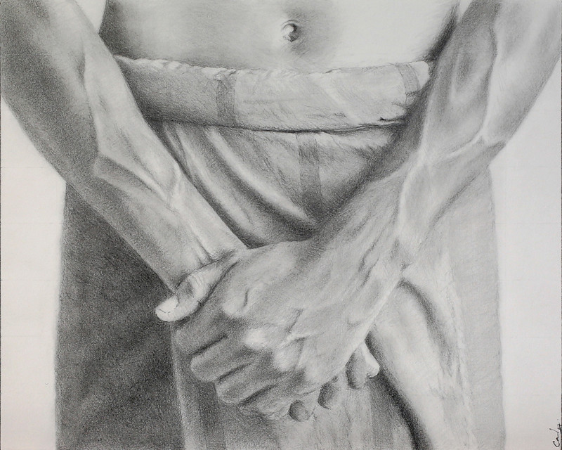 800x640 How To Draw Classical Hands - Clasped Hands Drawing