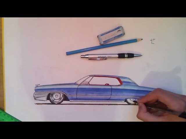 640x480 classic car drawing - Classic Car Drawing