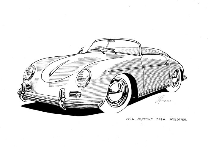 700x495 jeffrey phillips - Classic Car Drawing