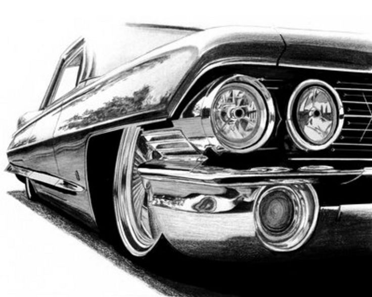 736x588 classic car drawings - Classic Car Drawing