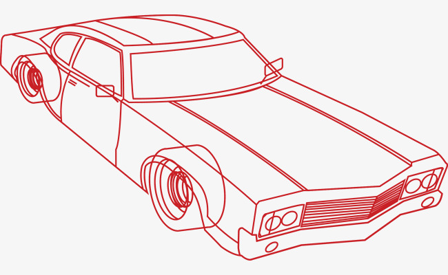Classic Car Line Drawings at PaintingValley.com | Explore collection of ...