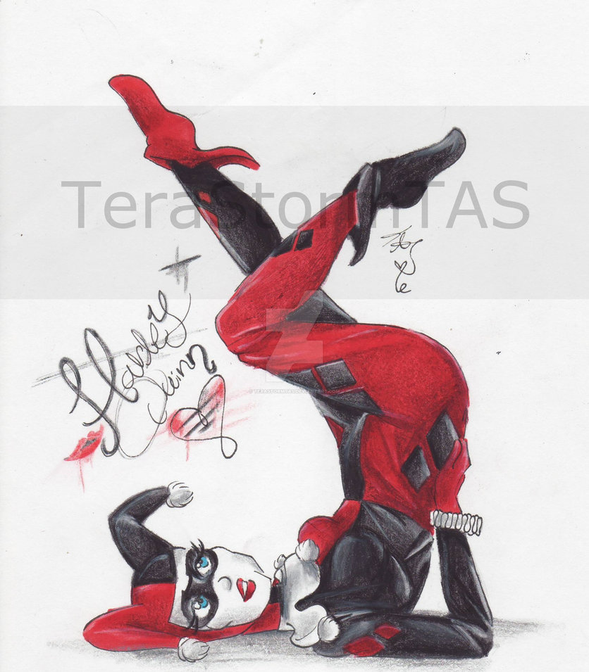 836x955 harley quinn classic - Classic Harley Quinn Drawing