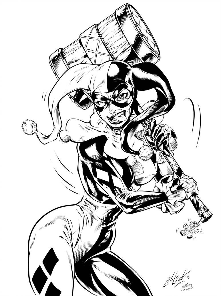 773x1034 harley quinn - Classic Harley Quinn Drawing