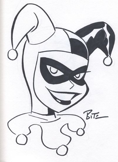 Classic Harley Quinn Drawing at PaintingValley.com | Explore collection ...